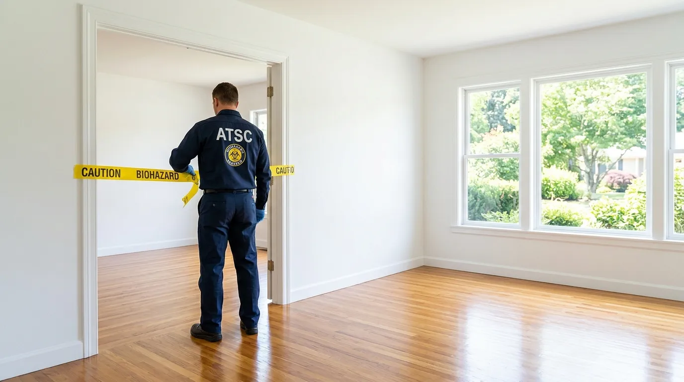 Certified biohazard cleanup crew performing Trauma Scene Cleanup in North Ogden